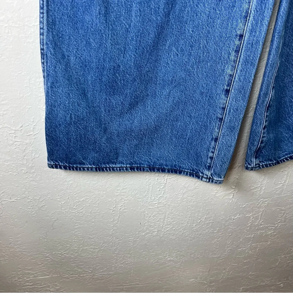 Madewell Wide Sweep Denim Trousers in Rigid Java Wash 100% Cotton - Picture 9 of 15